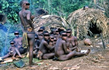 Gruppe von Pygmäenfrauen
