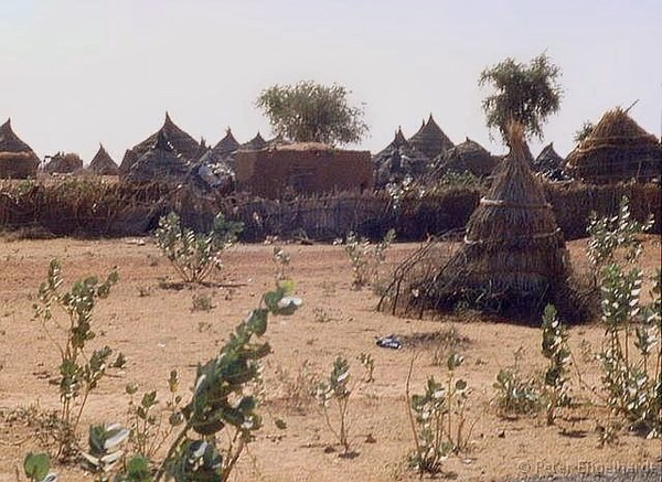 Ansicht eines Dorfes im Nordosten von Burkina Faso an der Grenze zur Republik Niger.