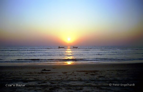 Cox‘s Bazar rühmt sich auch wegen seiner Sonnenuntergänge über dem Golf von Bengalen.