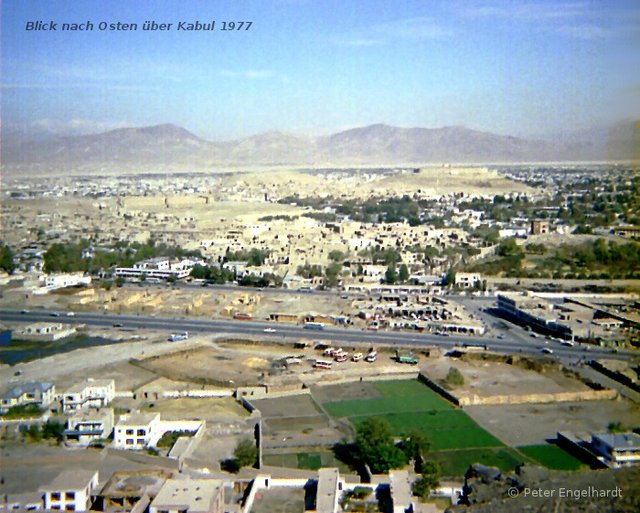 Blick über Kabul zur Zeit des Hippie trail