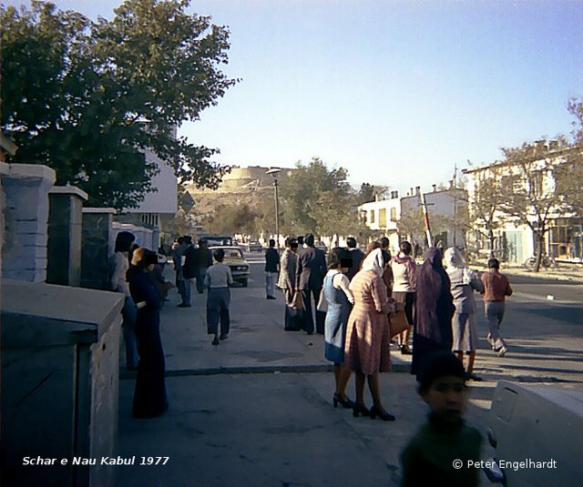 Straße in der Shar-e Naw in Kabul 1977