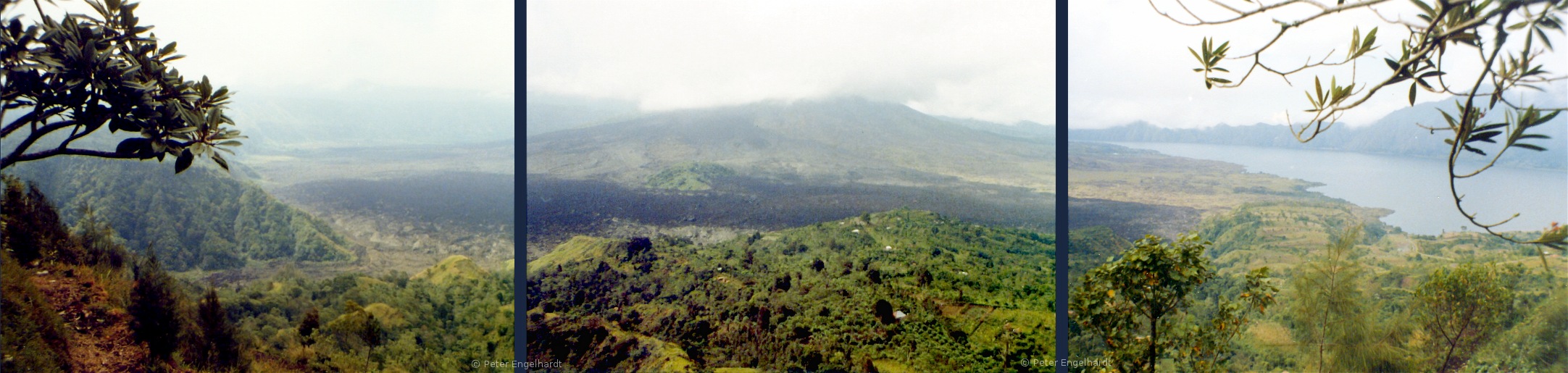 Blick auf den Krater des Vulkans Gunung Batur
