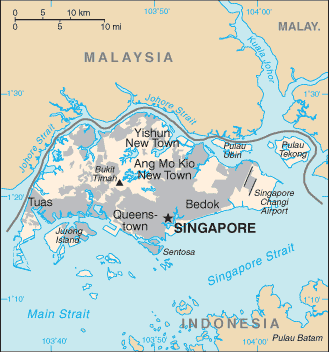 Ursprüngliche Landkarte von THE WORLD FACT BOOK