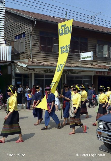 Umzugsgruppe in Loei