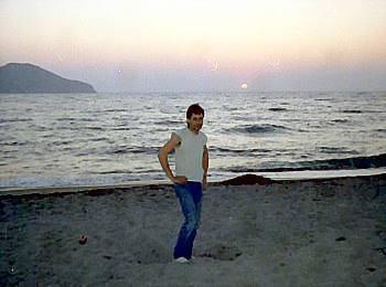 Der Autor am Strand westlich von Bodrum